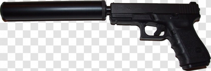 Trigger Firearm Gun Barrel Silencer Glock - Suppressor Transparent PNG