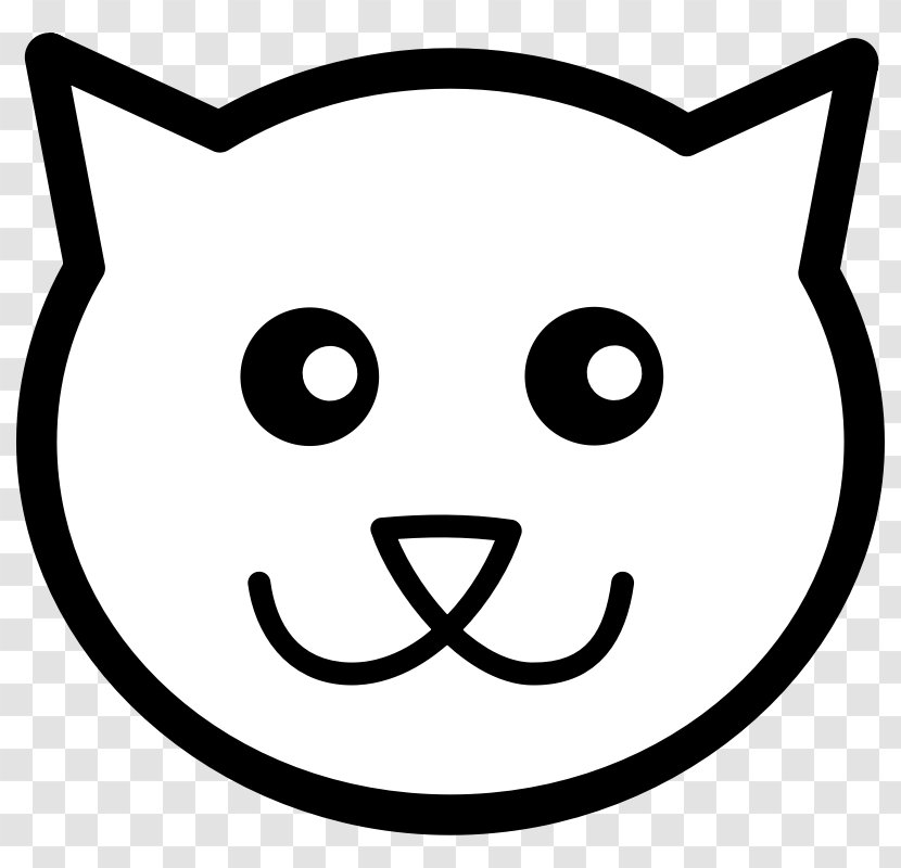 Cat Kitten Face Clip Art - Smiley - Clipart Transparent PNG