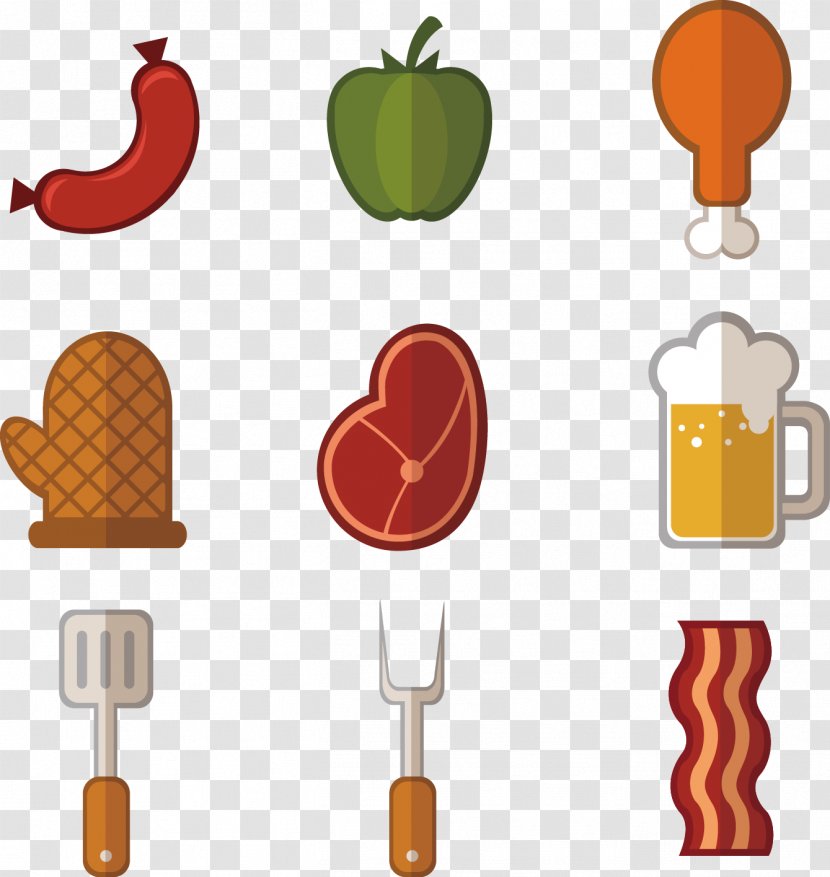 Pilsner Urquell Sausage Beer Barbecue - Vector Painted Food Transparent PNG
