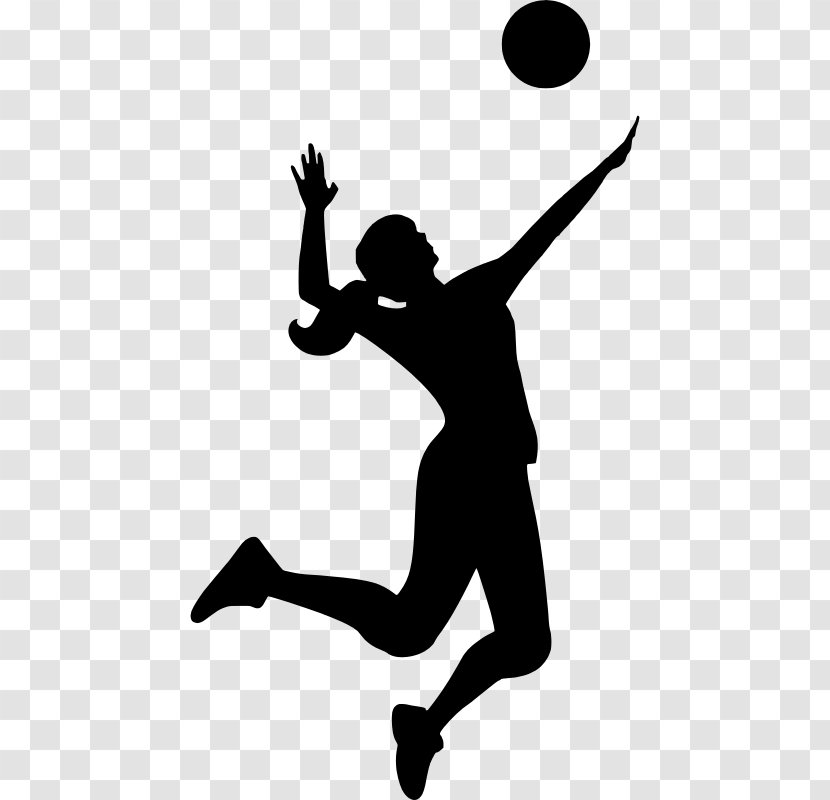 Silhouette Volleyball Clip Art - Happiness - VolleyBall Transparent PNG
