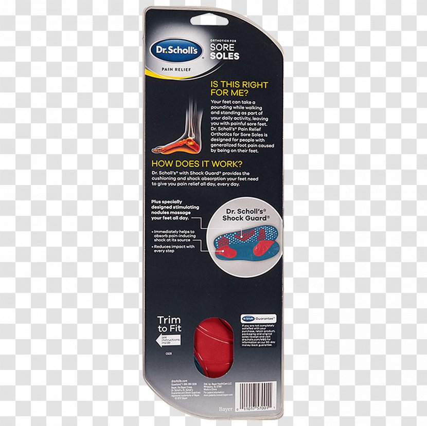 Shoe Insert Back Pain Dr. Scholl's Orthotics Size - Foot - Sore Transparent PNG