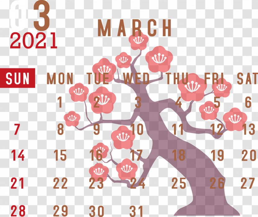 March 2021 Printable Calendar March 2021 Calendar 2021 Calendar Transparent PNG