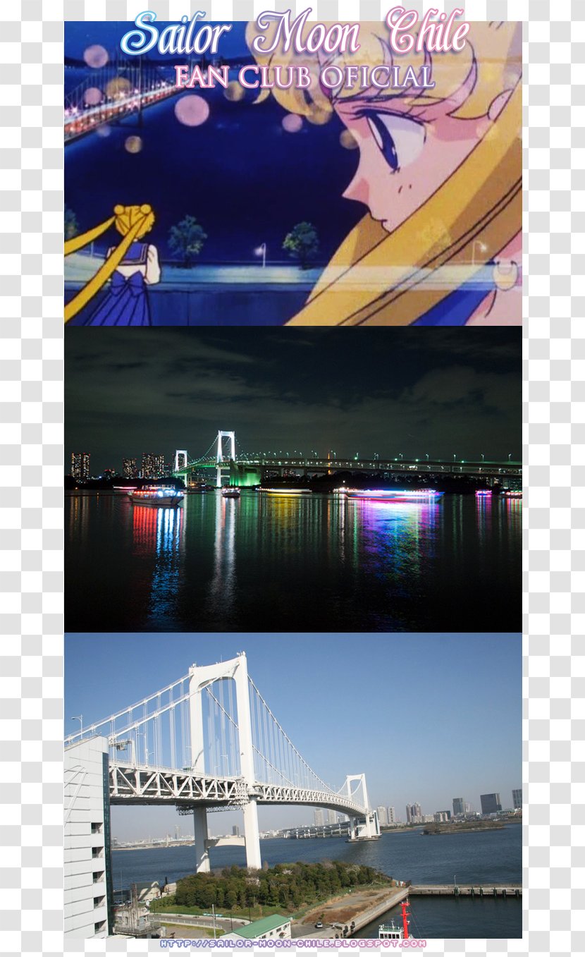 Sailor Moon Poster Chile Filming Location Advertising - Watercolor - Rainbow Bridge Transparent PNG