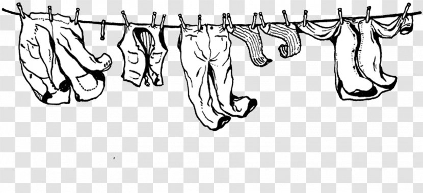 Clothes Line Laundry Clothing Clip Art - Cartoon - Clothesline Transparent  PNG