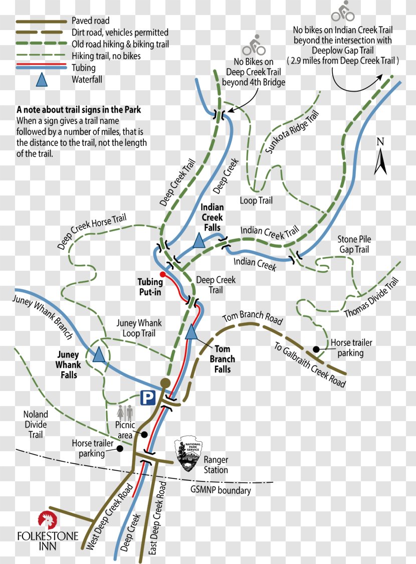 Trail Map West Deep Creek Road Tube Center & Campground - Organism Transparent PNG