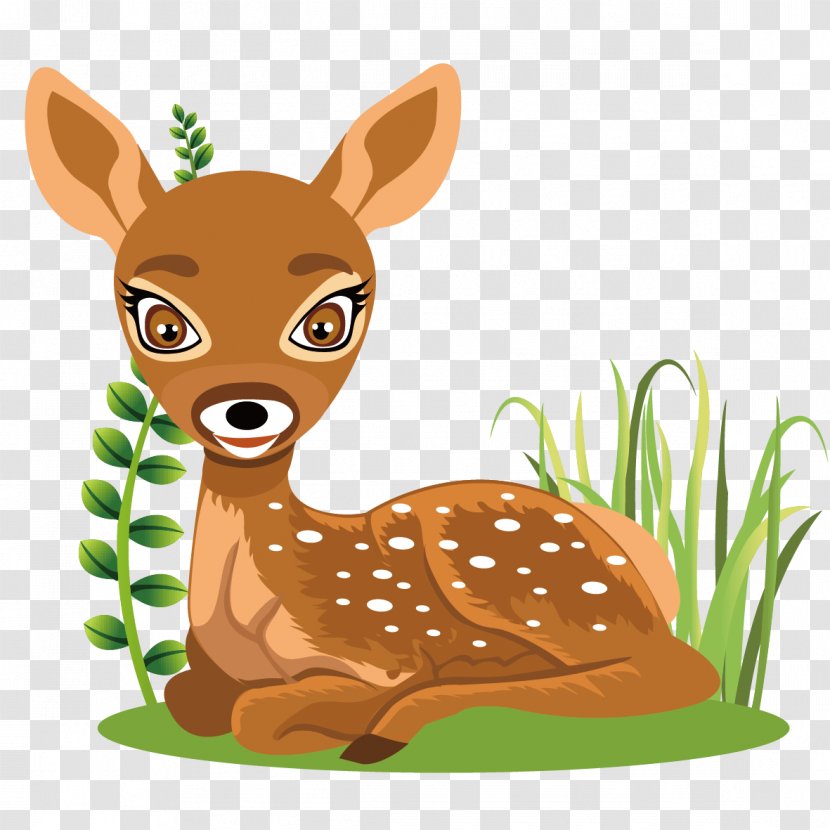 Deer Animals Clip Art - Sticker - Resting Transparent PNG