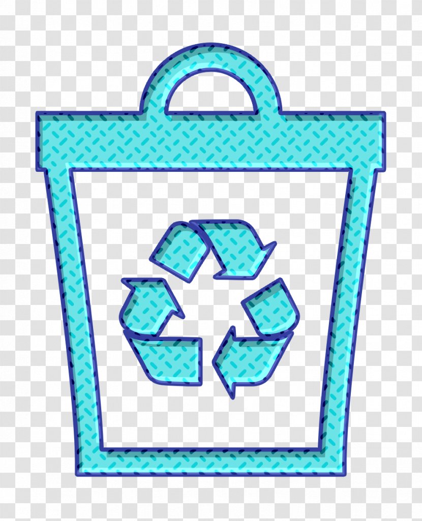 Basket Icon Bin Recycle - Turquoise Aqua Transparent PNG