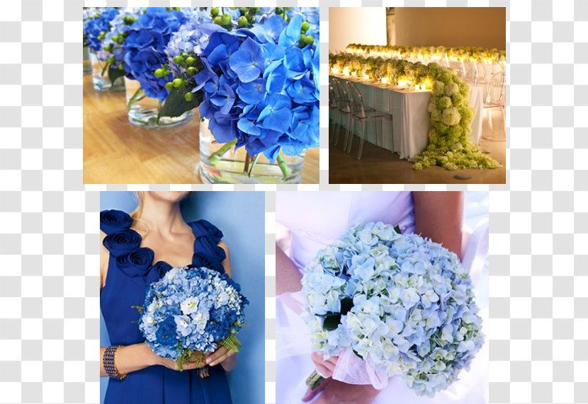 Hydrangea Blue Rose Flower Bouquet Bride - Artificial - Wedding Transparent PNG