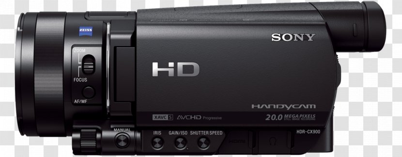 Sony Corporation Camcorder 4K Resolution Camera Handycam FDR-AX100 - Lens Transparent PNG