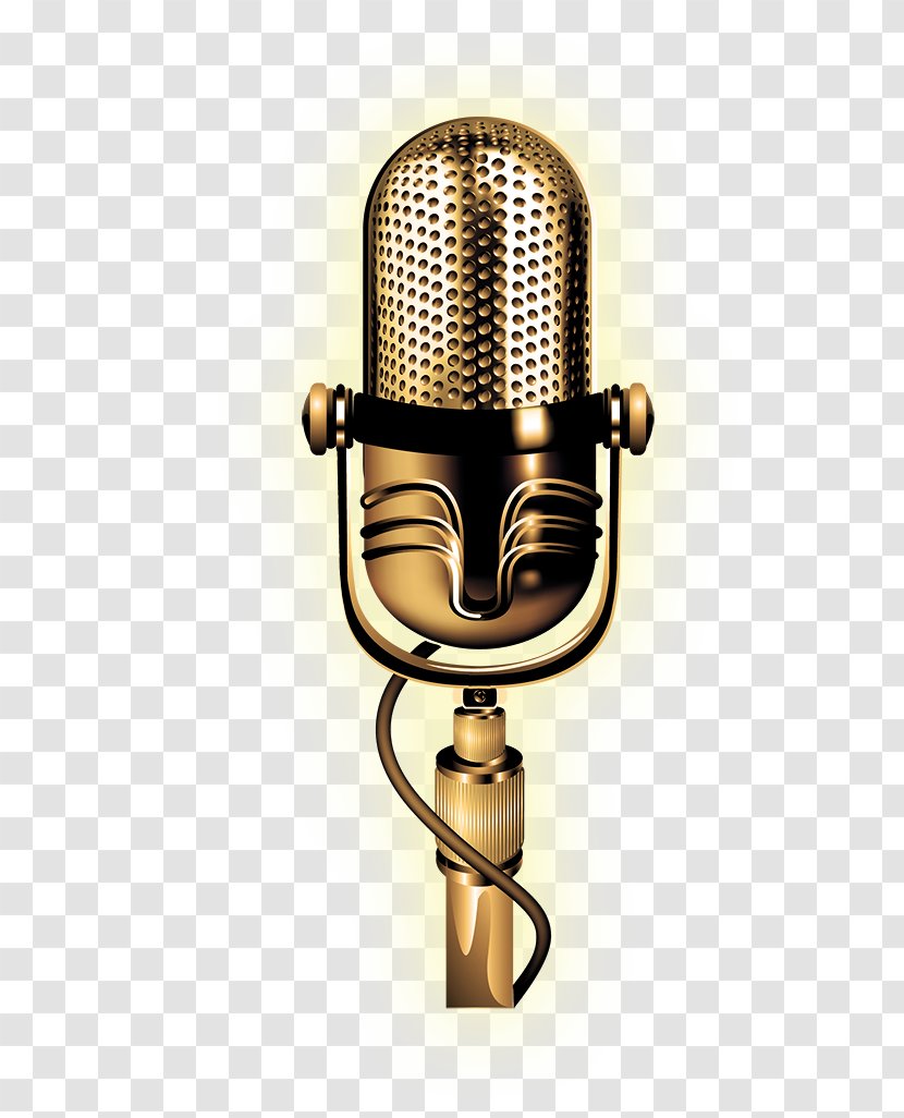 Microphone - Tree - Vector Golden Transparent PNG