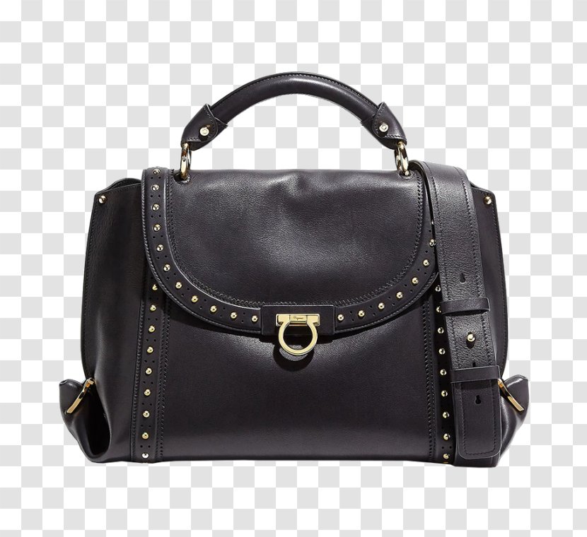 Handbag Leather Tote Bag Fashion - Black - Salvatore Ferragamo Spa Transparent PNG