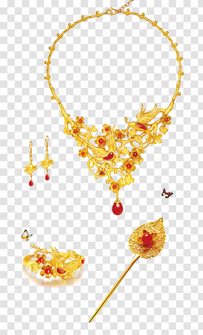Gold Jewellery Poster Necklace Wallpaper - Display Resolution - Wedding Jewelry Transparent PNG
