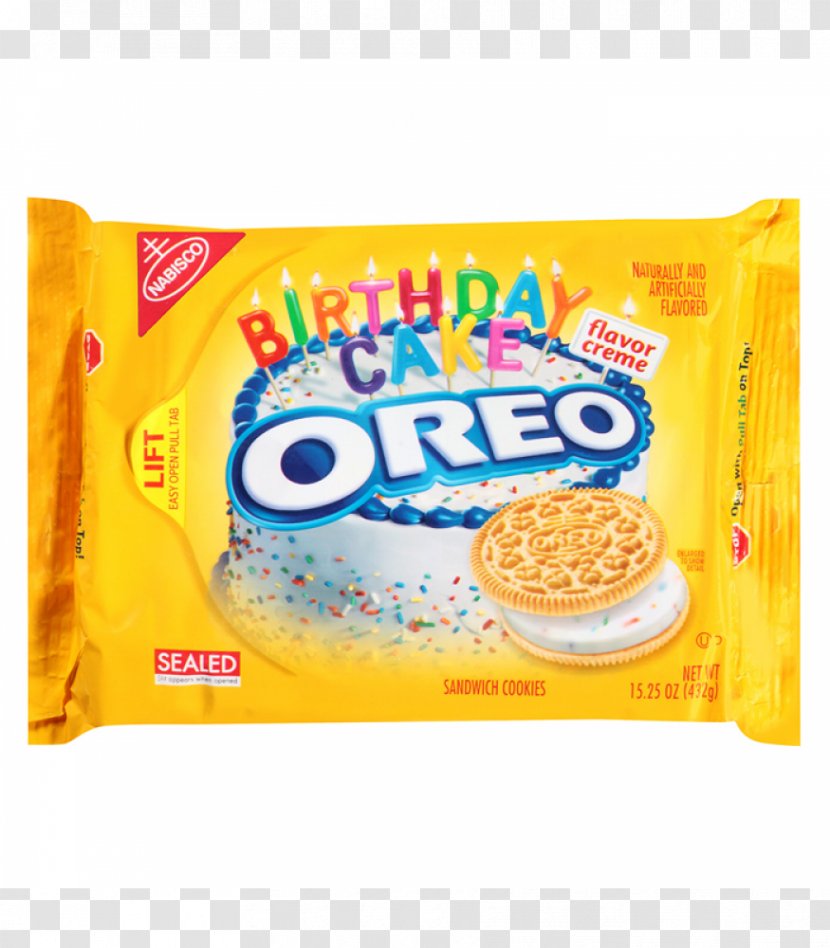 Cream Oreo Birthday Cake Flavor - Junk Food - Cookies Transparent PNG