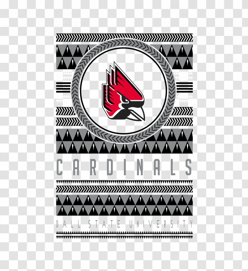 Ball State University Cardinals Baseball Logo Rectangle Font - National Collegiate Athletic Association Transparent PNG
