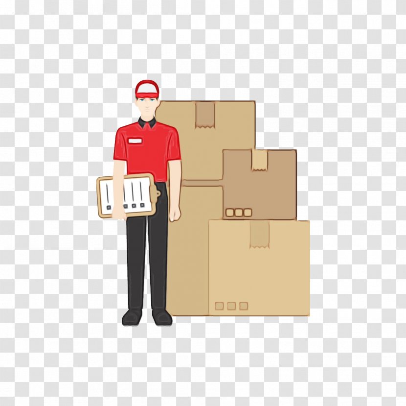 Courier Package Delivery - Transport - Standing Transparent PNG