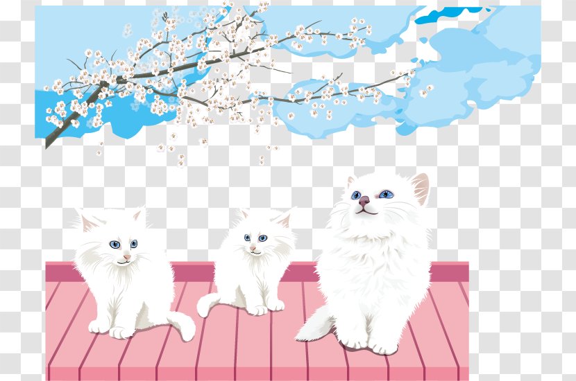 Persian Cat White Project Congenital Sensorineural Deafness In Cats - Hello Kitty - Cherry Trees Cute Transparent PNG