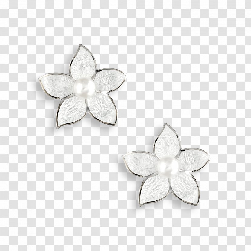 Earring Jewellery Sterling Silver Stephanotis Floribunda - Flower Jewelry Transparent PNG