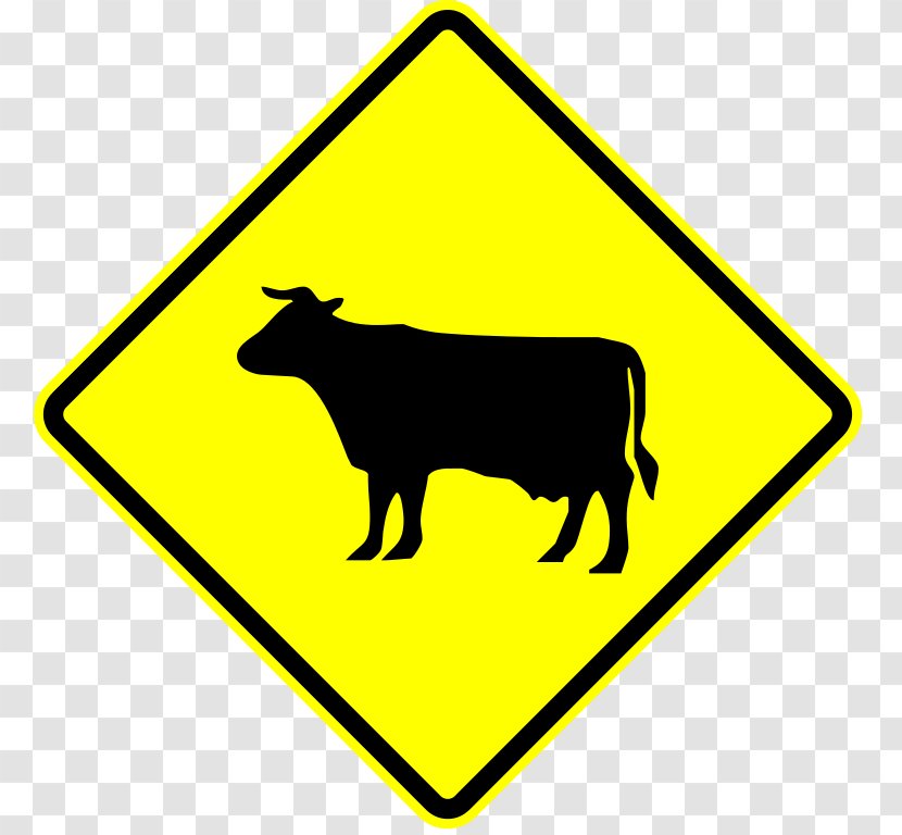 Cattle Traffic Sign Road Warning - Rectangle - Panama Transparent PNG