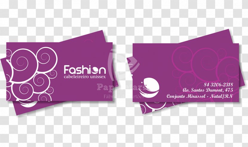 Business Cards Salão Fashion Logo Credit Card - Purple - Design Transparent PNG