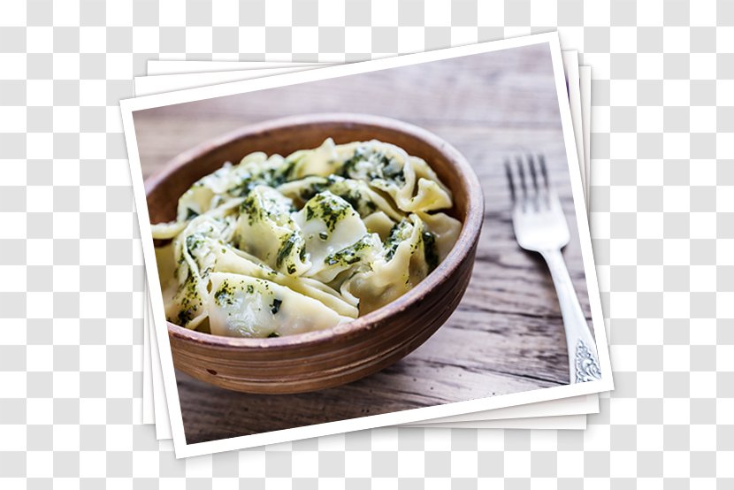 Pasta Vegetarian Cuisine Asian Recipe Side Dish - Leaf Vegetable - Ravioli Transparent PNG
