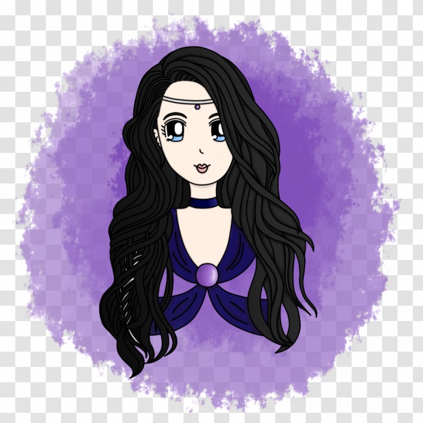 Black Hair Cartoon Violet Homo Sapiens - Frame - Meteor Shower Transparent PNG