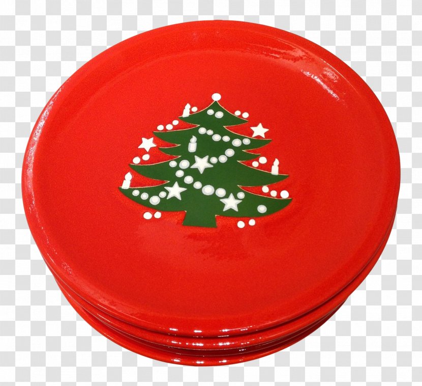 Plate Christmas Tree Tableware Day - Ornament - Red Plates Transparent PNG