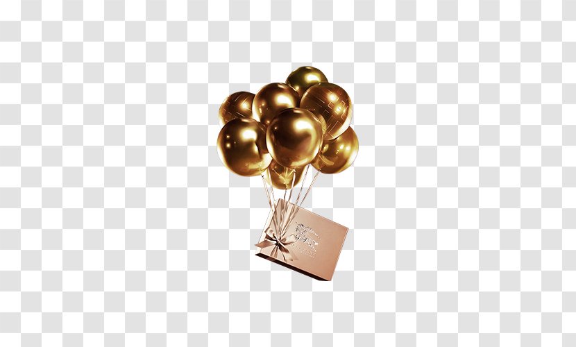Balloon Gold - Metal Transparent PNG