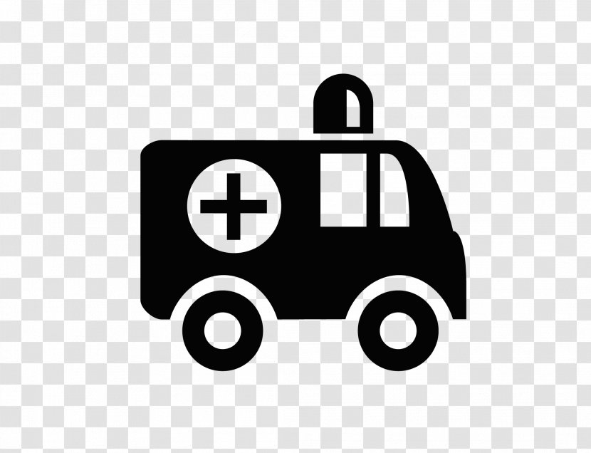 Ambulance Apple Icon Image Format - Black And White - Flat Transparent PNG