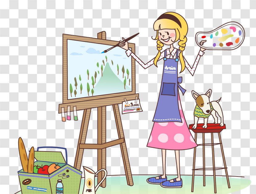 Painting Painter - Woman Transparent PNG