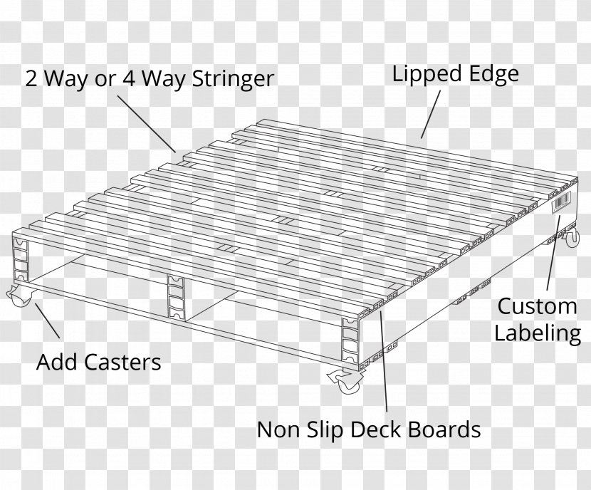 Bed Frame Mattress Material Roof Floor - Black And White Transparent PNG