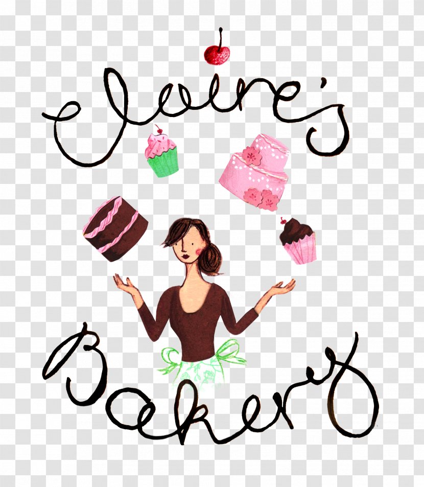 Bakery Cupcake Chocolate Brownie Logo Clip Art - Pink - Design Transparent PNG
