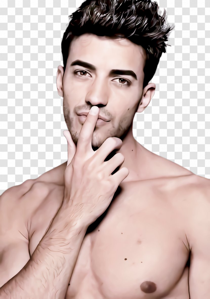 Hair Face Barechested Skin Chin - Forehead Jaw Transparent PNG