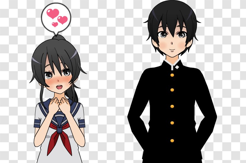 Yandere Simulator Senpai And Kōhai Game Image - Silhouette - Taro Flower Transparent PNG