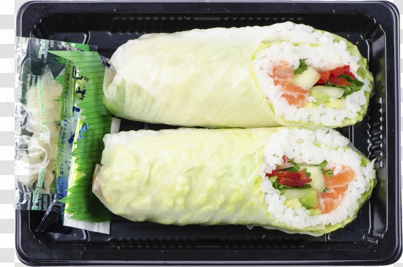 California Roll Gimbap Vegetarian Cuisine Side Dish Rice - Comfort Food Transparent PNG