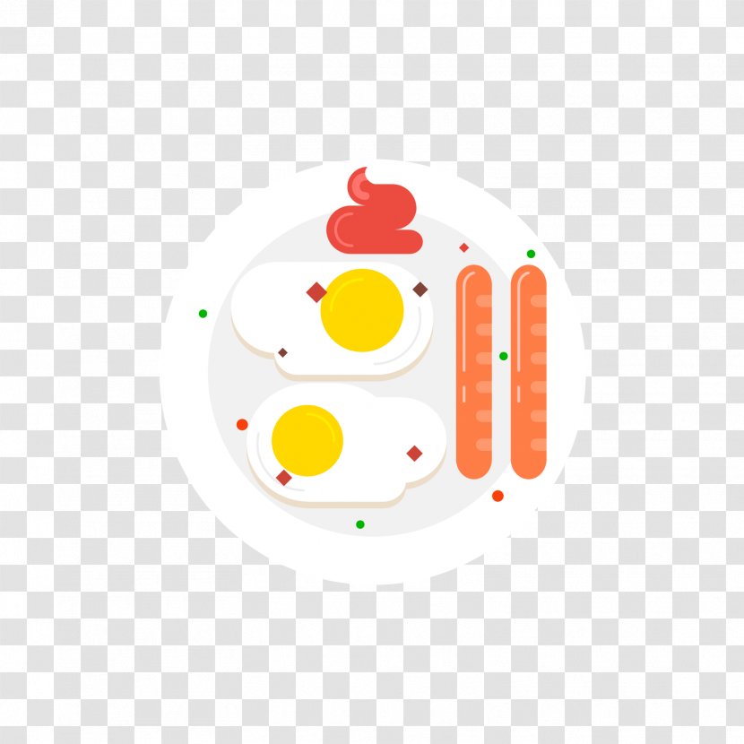 Fried Egg Ham And Eggs Breakfast - In A Plate Transparent PNG