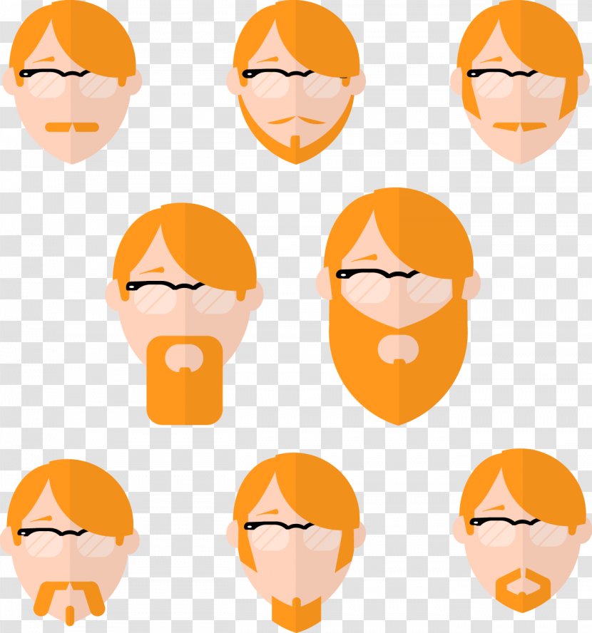 Red Hair Euclidean Vector - Homo Sapiens - 8 Orange Picture Man Transparent PNG