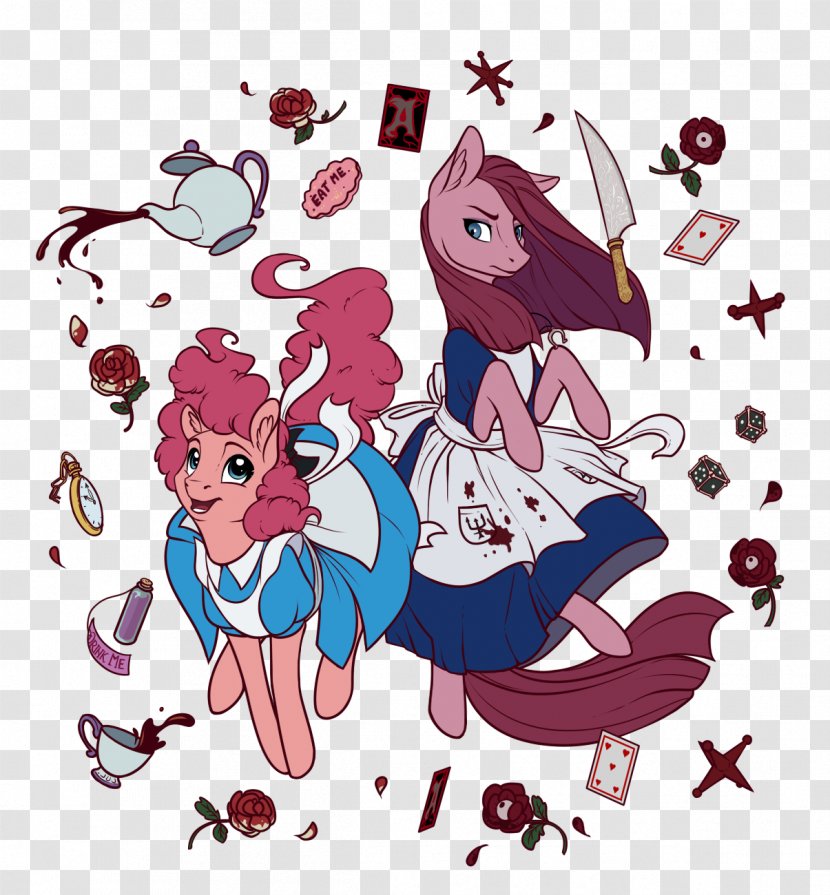 Pinkie Pie Twilight Sparkle Pony Rainbow Dash Rarity - Flower - Alice In Wonderland Transparent PNG