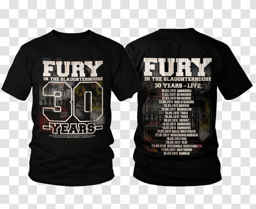 T-shirt Clothing Sleeve Top Fury In The Slaughterhouse - Summer Tour Transparent PNG
