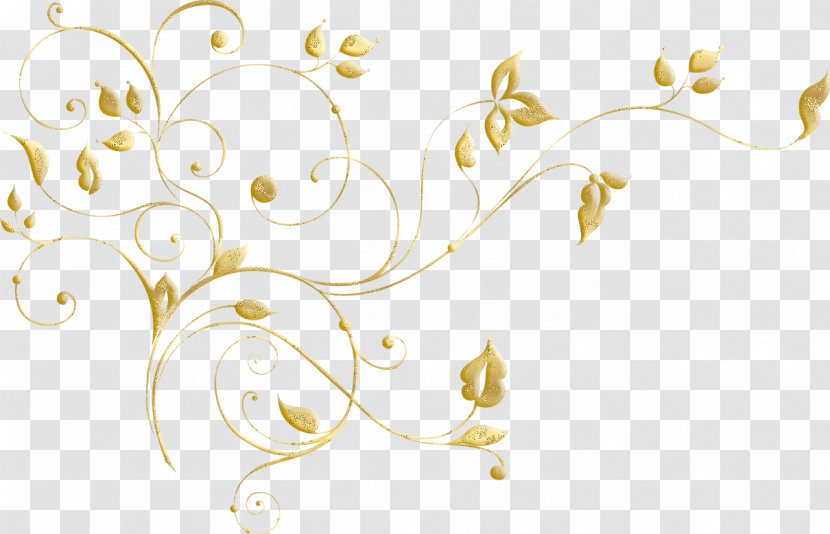 Ornament Graphic Design - Art - Gold Plant Pattern Transparent PNG