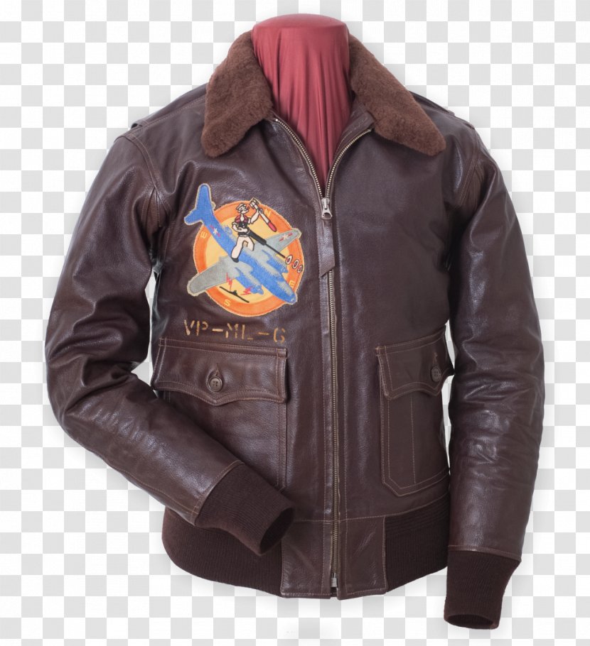 Leather Jacket Flight Clothing A-2 - Sweatshirt - Popeye Transparent PNG