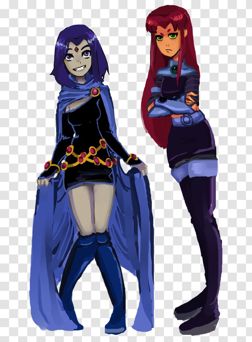 Raven Starfire Teen Titans Go! Cyborg - Silhouette Transparent PNG