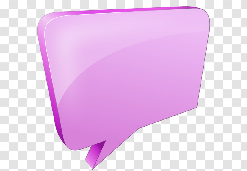 Callout Text Clip Art - Lilac - 3d Box Transparent PNG