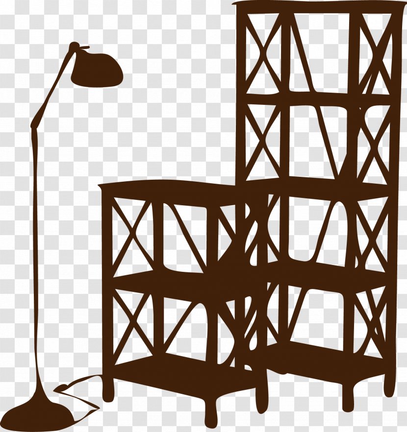 Table Silhouette Lampe De Bureau - Floor Lamps Shelf Vector Transparent PNG