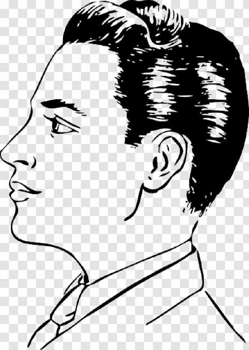 Drawing Face Clip Art - Cartoon - Creative Men's Hairstyle Transparent PNG