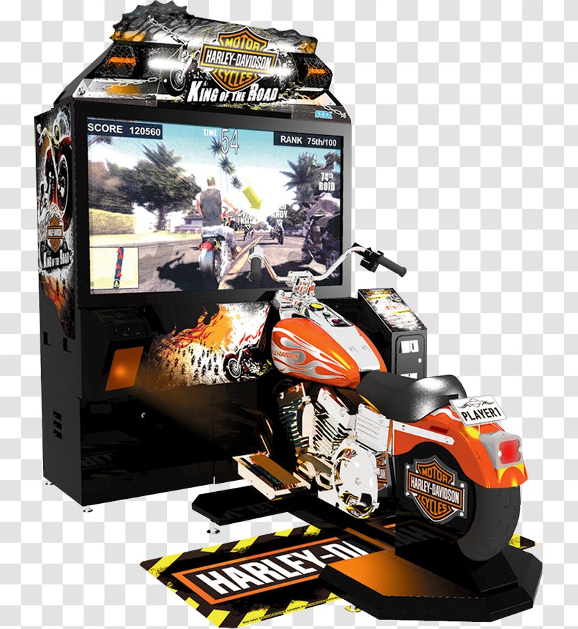 Harley-Davidson & L.A. Riders King Of The Road Arcade Game Video - Sega - Motorcycle Transparent PNG