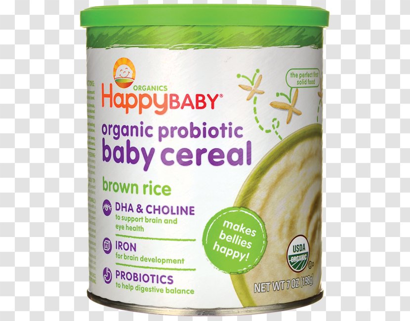 Organic Food Baby Happy Family Flavor - Dairy Products - Brown Rice Transparent PNG