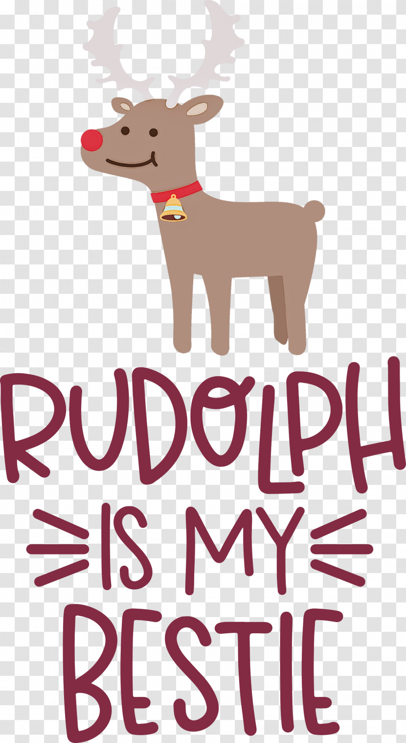 Rudolph Is My Bestie Rudolph Deer Transparent PNG