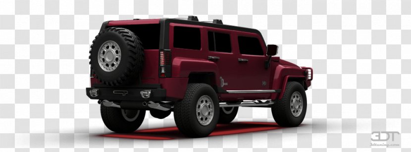 Jeep Wrangler Hummer H3T Car - Red Transparent PNG