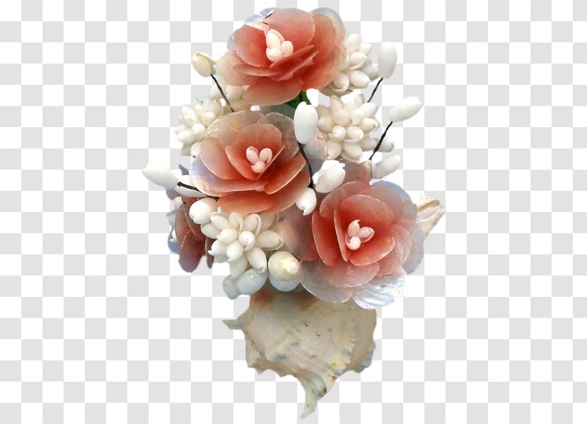 Seashell Flower Bouquet Floral Design Cut Flowers - Rose Transparent PNG