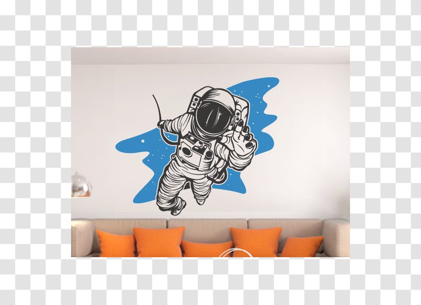 Wall Decal Sticker Astronaut - Drawing Transparent PNG